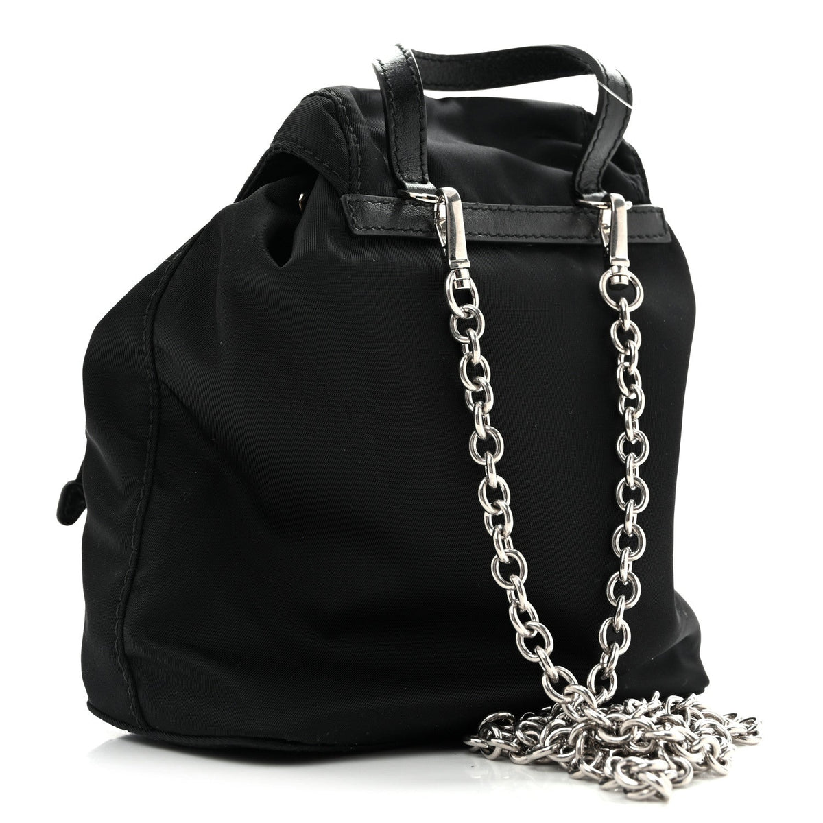 Nylon Vela Mini Crossbody Backpack Black