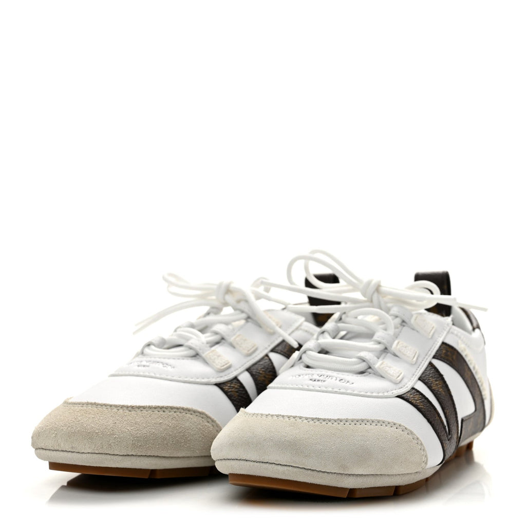 Monogram Calfskin Womens LV Sneakerina 37 White