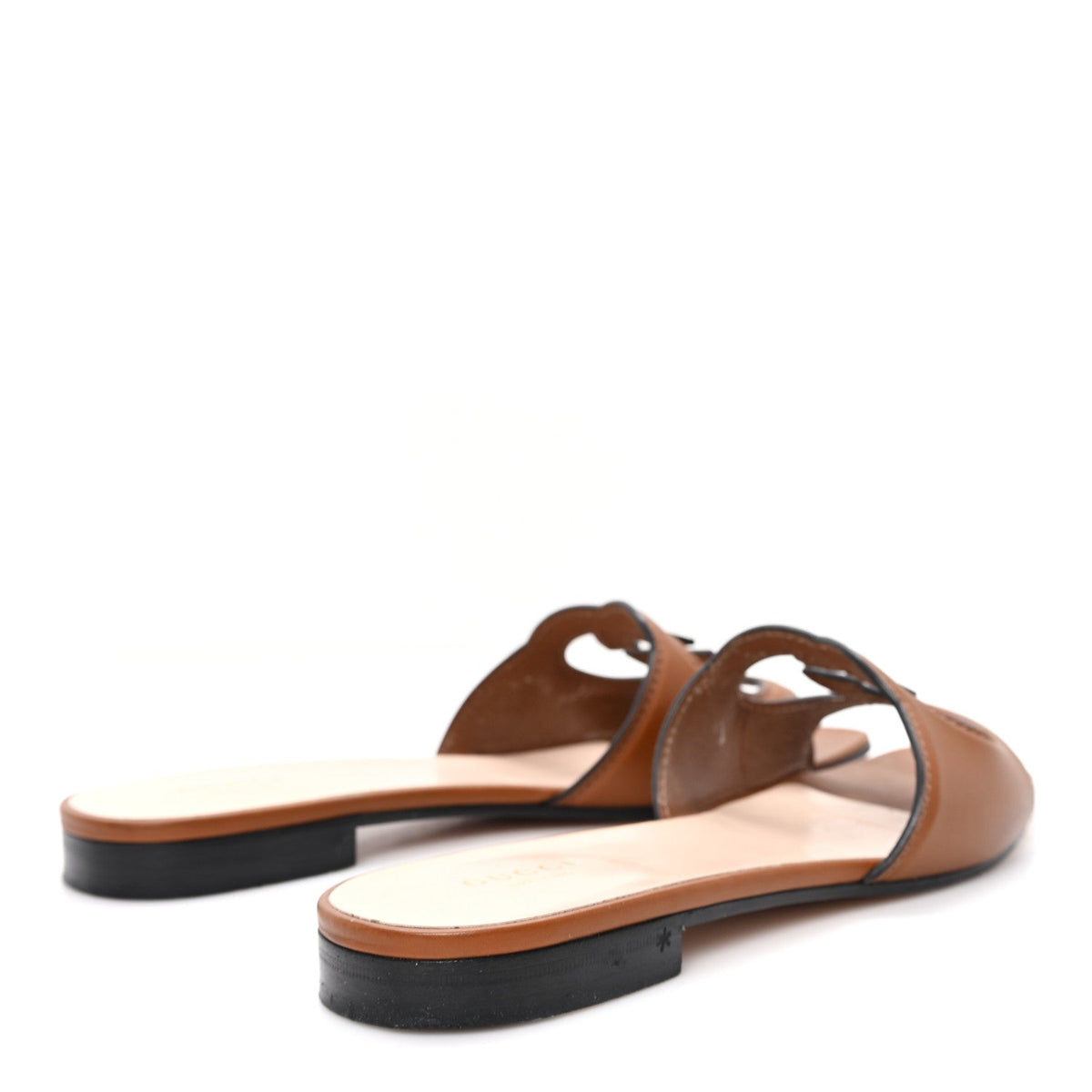 Cosmos Softy Calfskin Interlocking G Cut Out Slide Sandals 39 Cuir