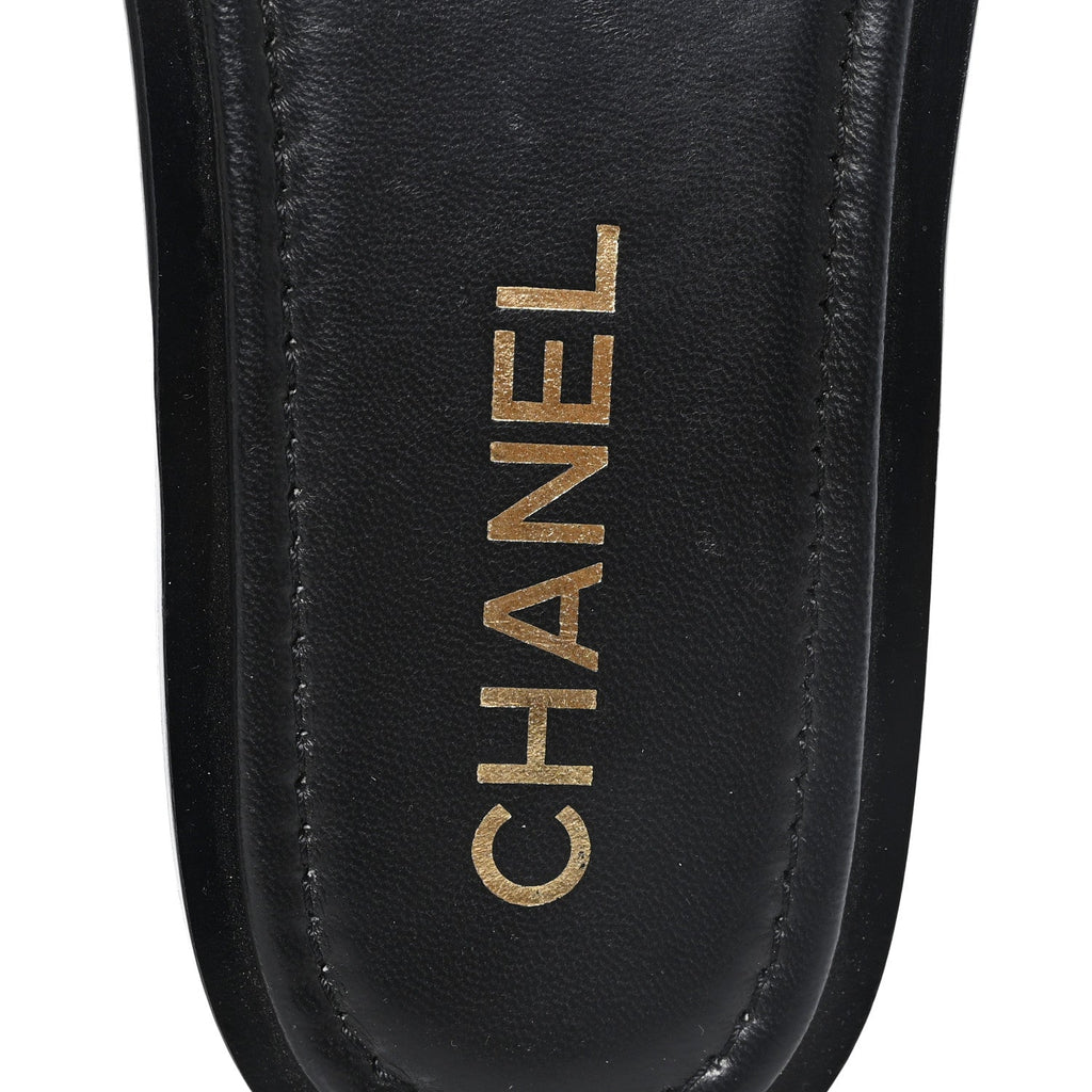 Lambskin Braided CC Mules 40 Black