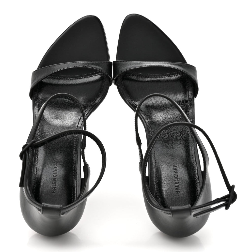 Calfskin Honey 90mm Sandal 37 Black