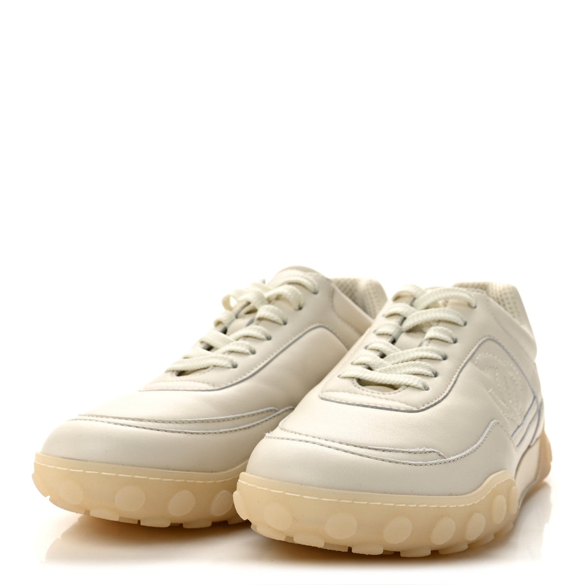 Calfskin Womens CC Sneakers 39 Ivory