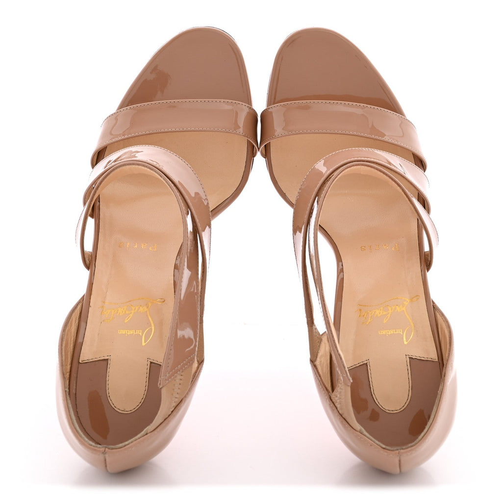 Patent World Copine 100 Sandals 38.5 Nude
