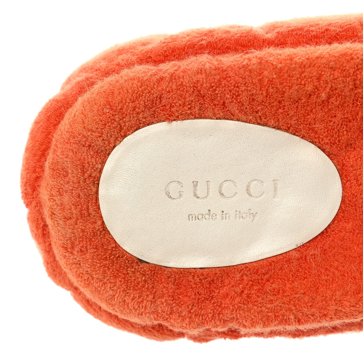 Terry Cloth GG Monogram Angelina Platform 55mm Slide Sandals 36 Deep Orange
