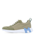 Technical Mesh Suede Goatskin Bouncing Sneakers 35 Vert Celadon