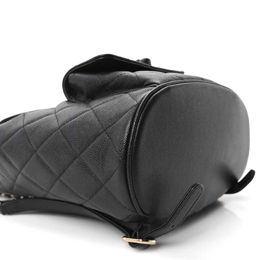 Caviar Quilted Backpack Bag Black