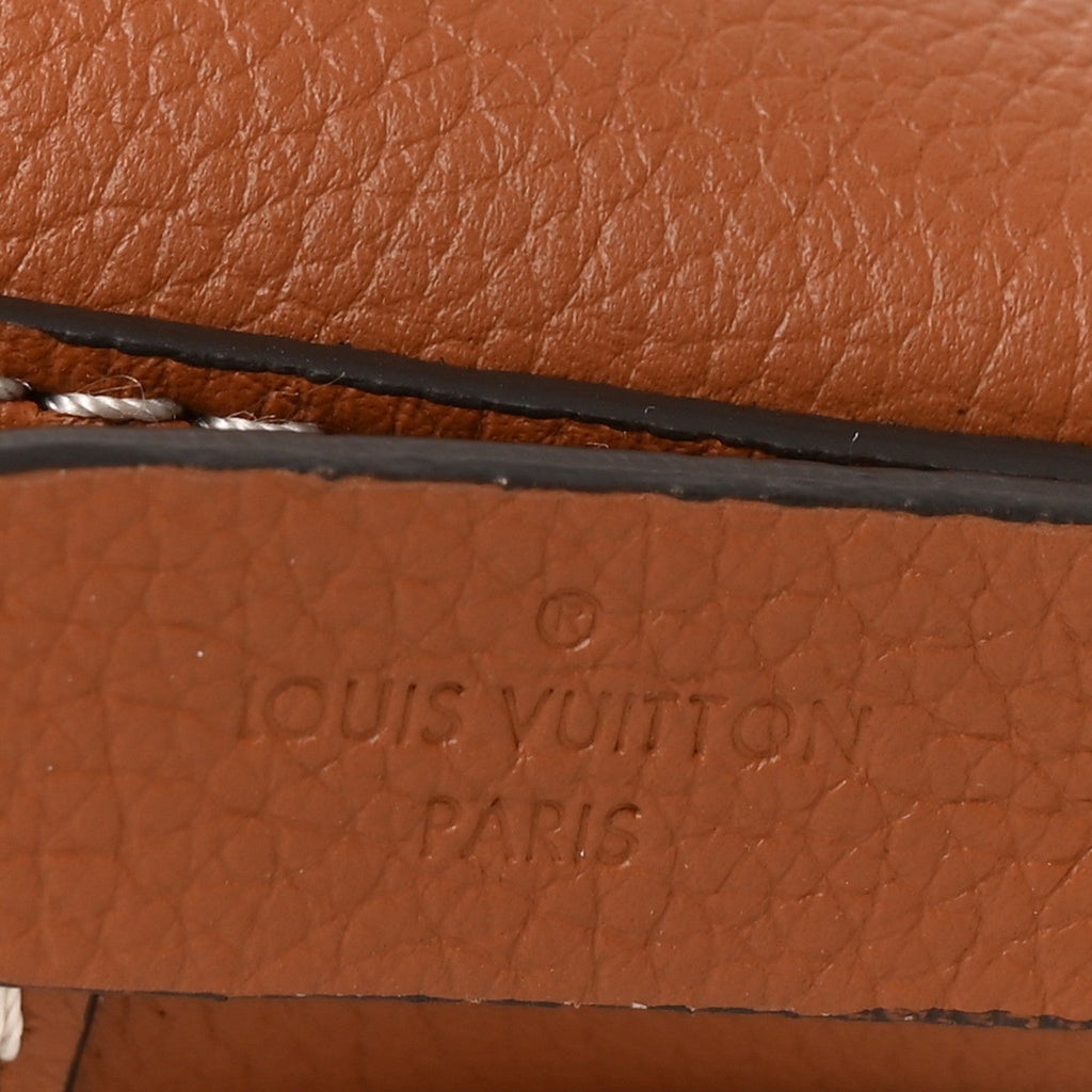 Calfskin Lock and Walk Bucket Cognac