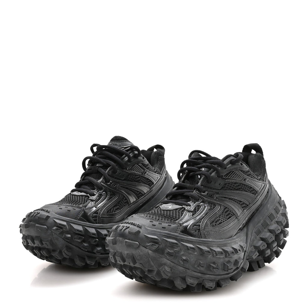 Mesh Nylon Mens Monocolor Bouncer Sneakers 37 Black