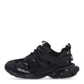 Rubber Mesh Fabric Womens Track Sneakers 38 Black