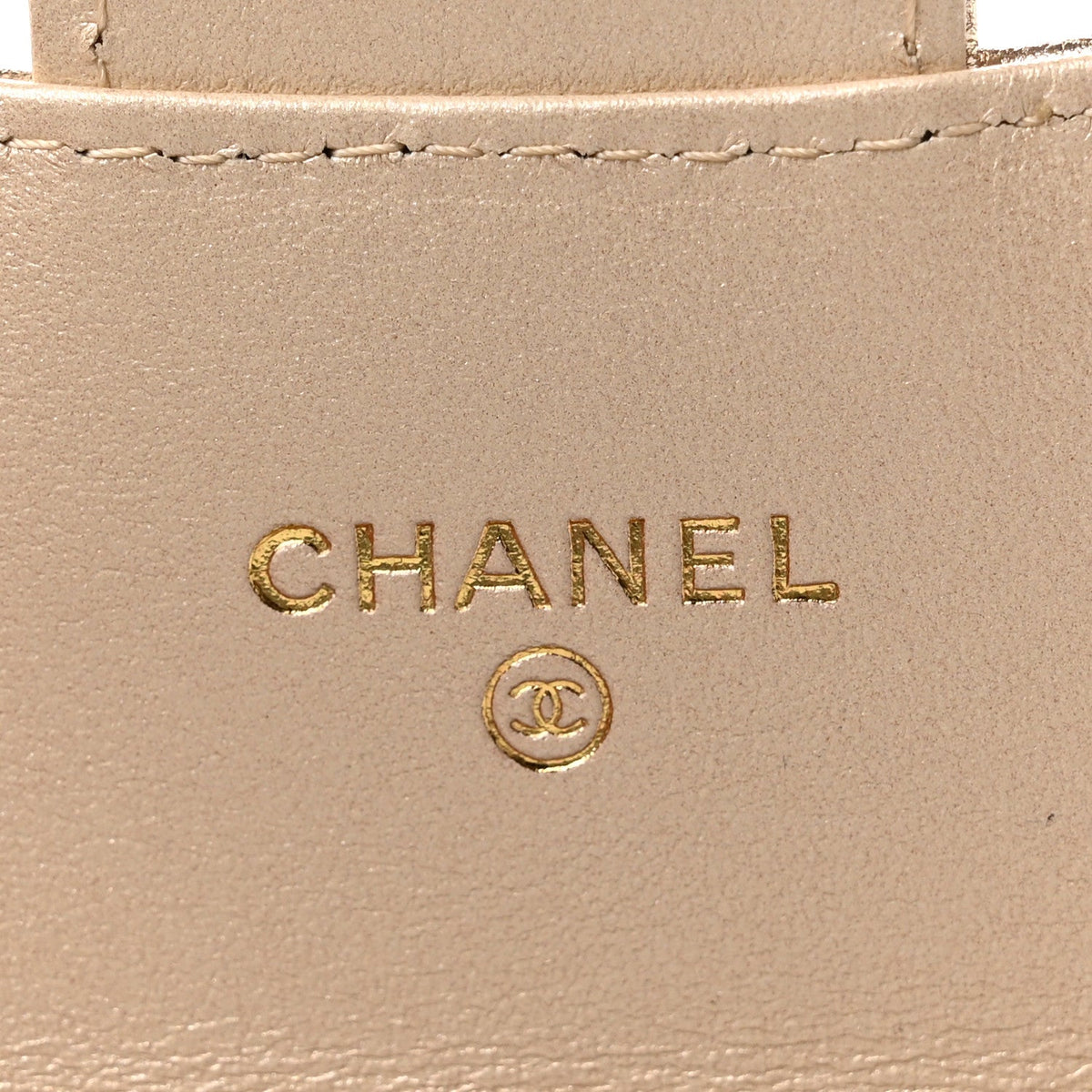 Metallic Lambskin Quilted Belt Bag Gold