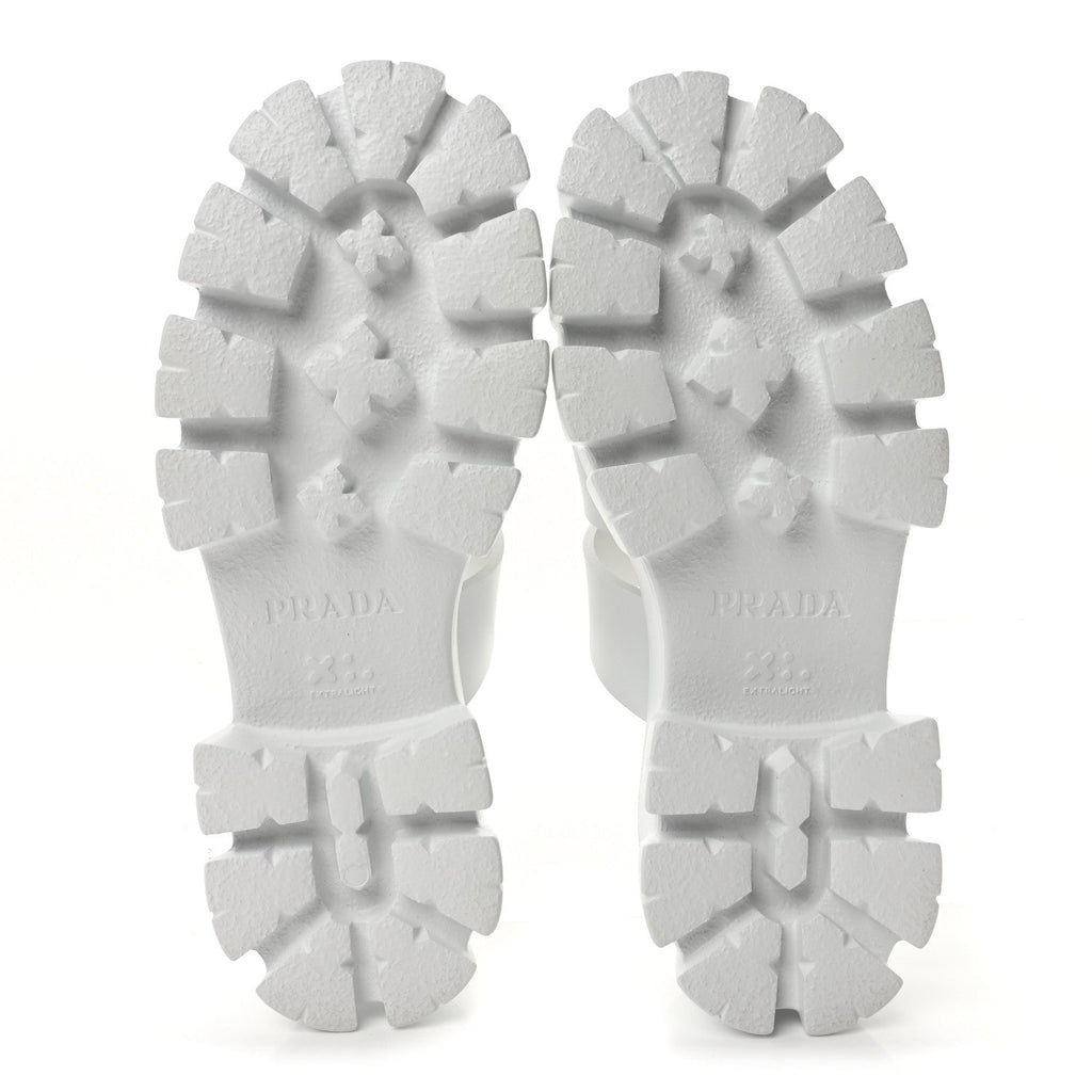 Foam Rubber Triangle Logo Monolith 55mm Cage Sandals 38 White