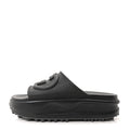 Soft Rubber Womens Interlocking G Platform 42mm Slide Sandals 38 Black