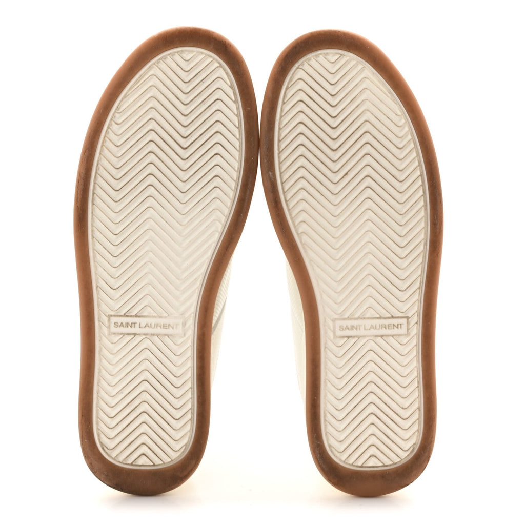 Calfskin Perforated Womens Sneakers 38.5 White