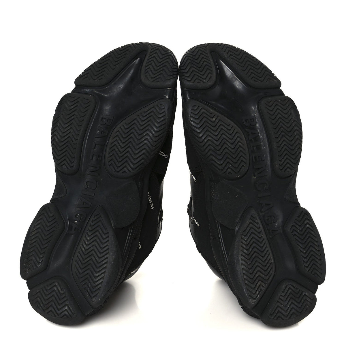 Technical Fabric Allover Logo Mens Triple S Sneakers 40 Black White