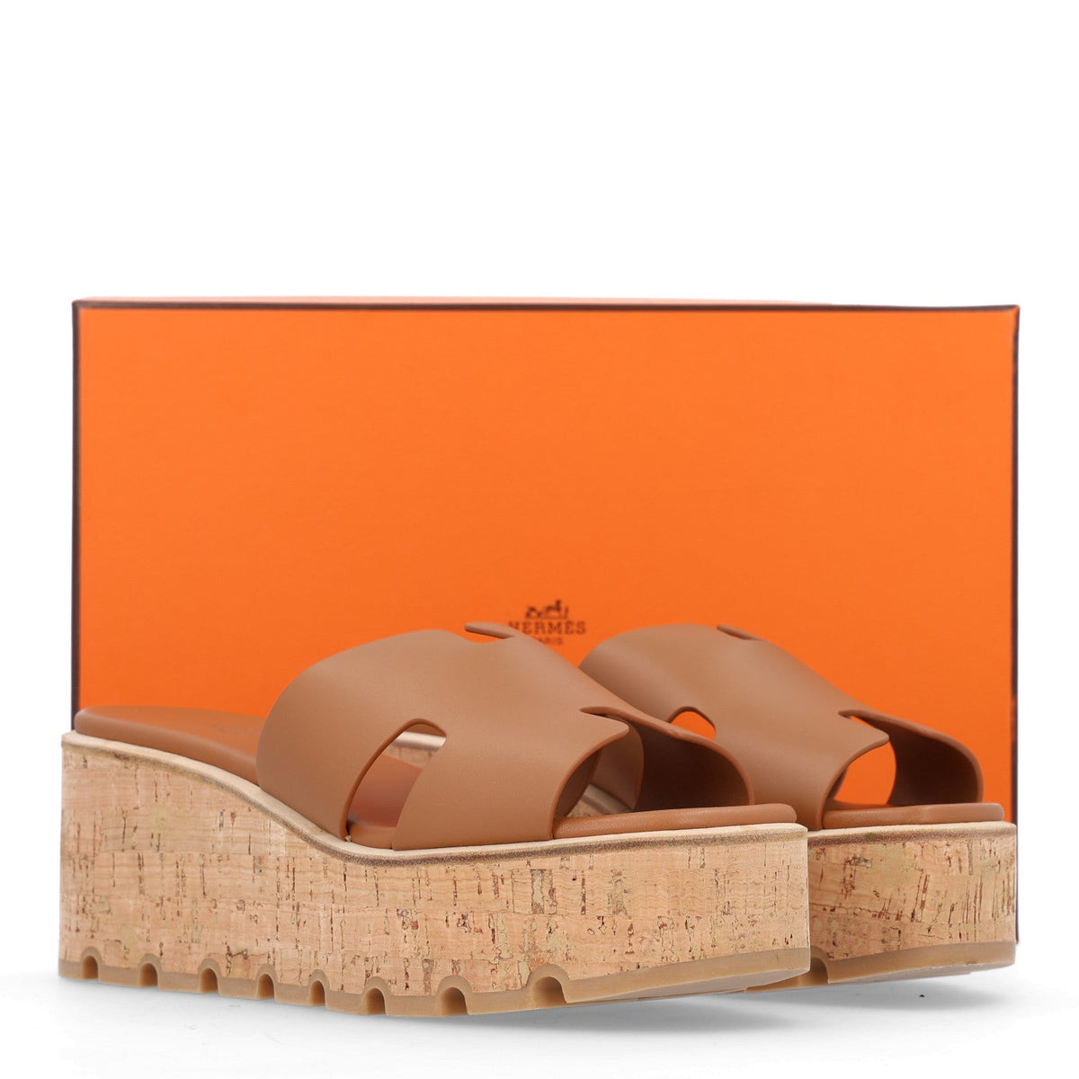 Calfskin Cork Eze 30 Sandals 39 Gold