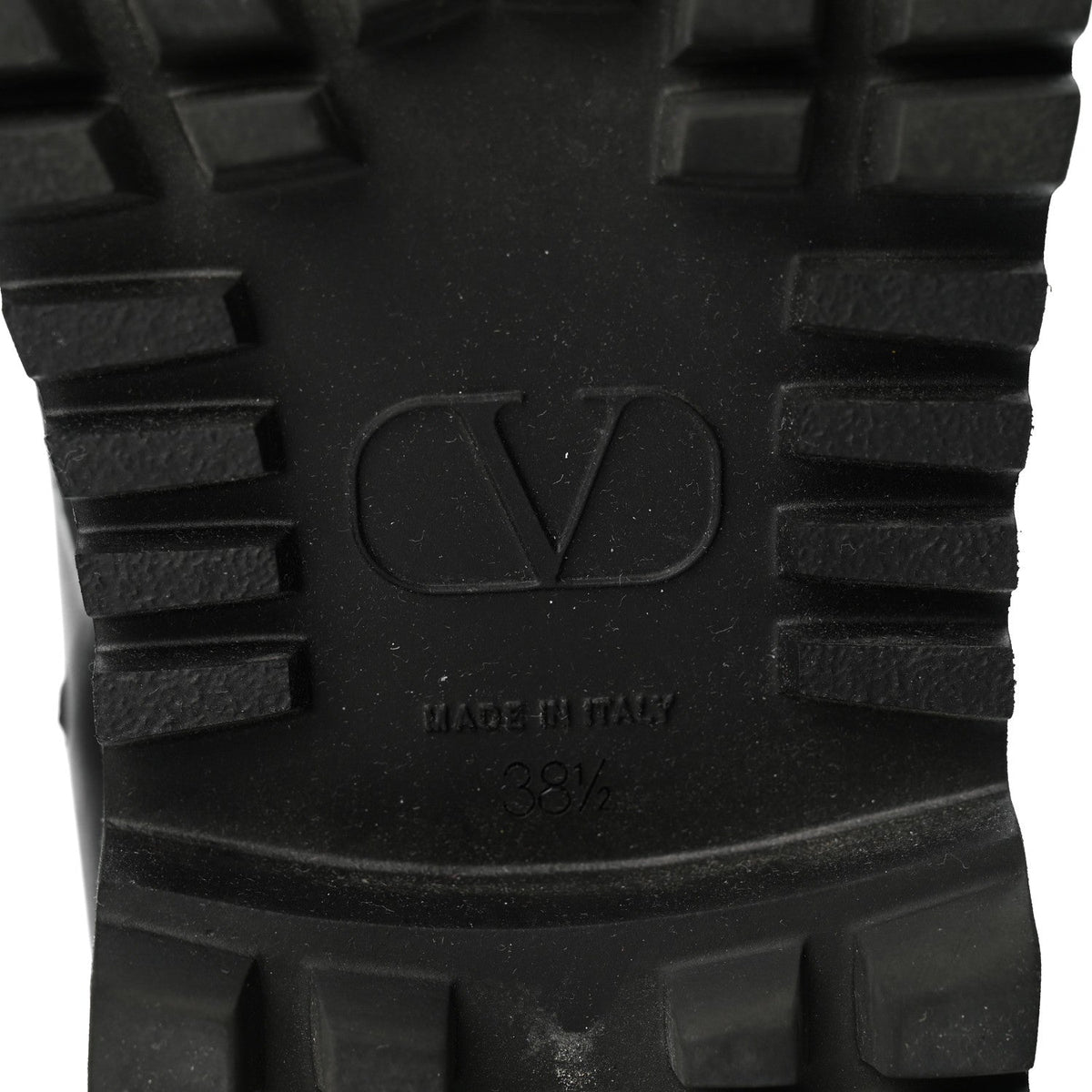 Calfskin Womens VLOGO 35mm Combat Boots 38.5 Black
