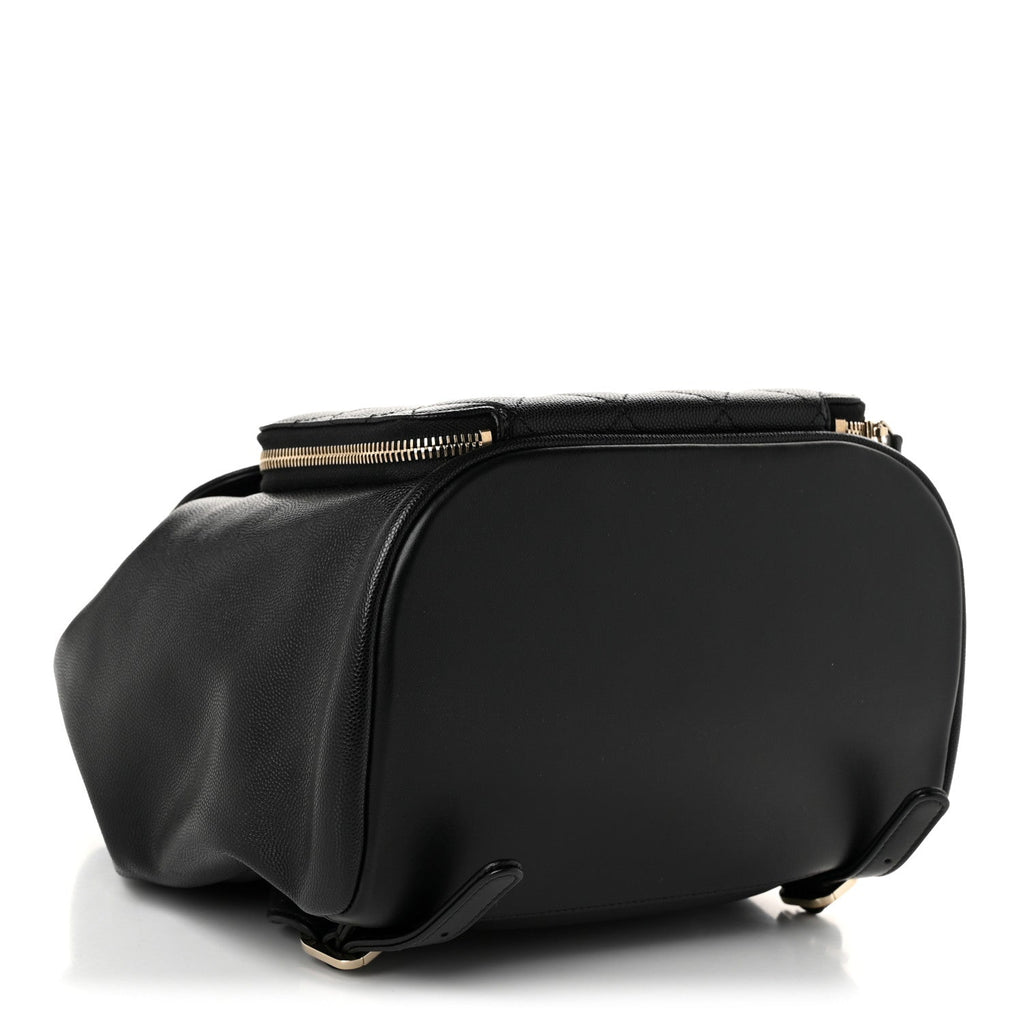 Caviar Quilted Business Affinity Backpack Black