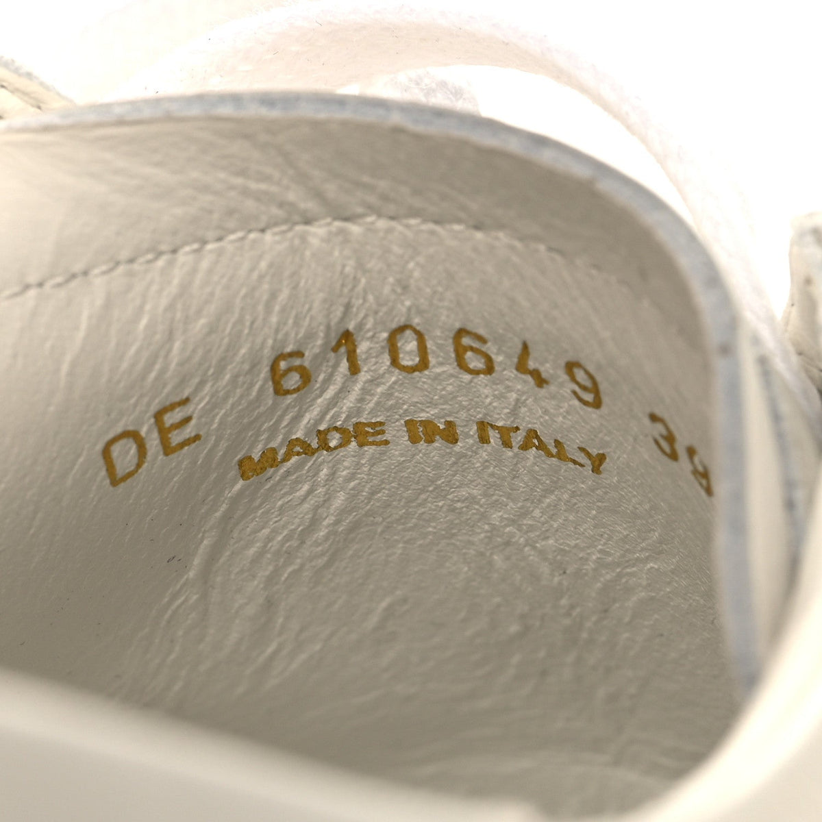 Calfskin Embroidered Court Classic Sneakers 39 White