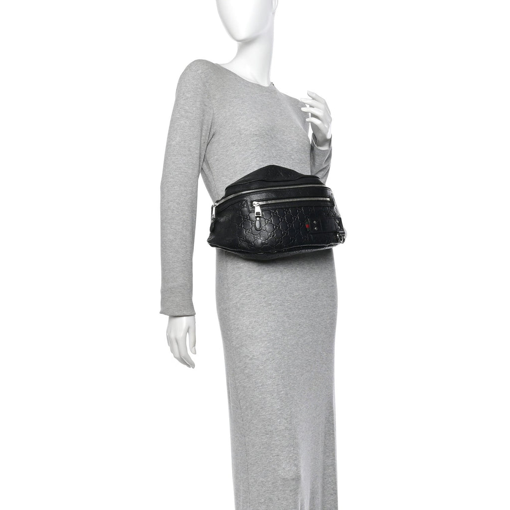Guccissima Web Belt Bag Black
