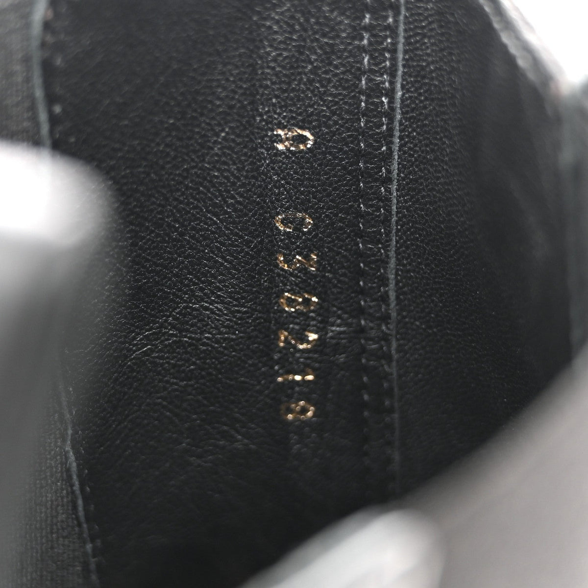 Crumpled Calfskin Patent Cap Toe Short Boots 39.5 Black