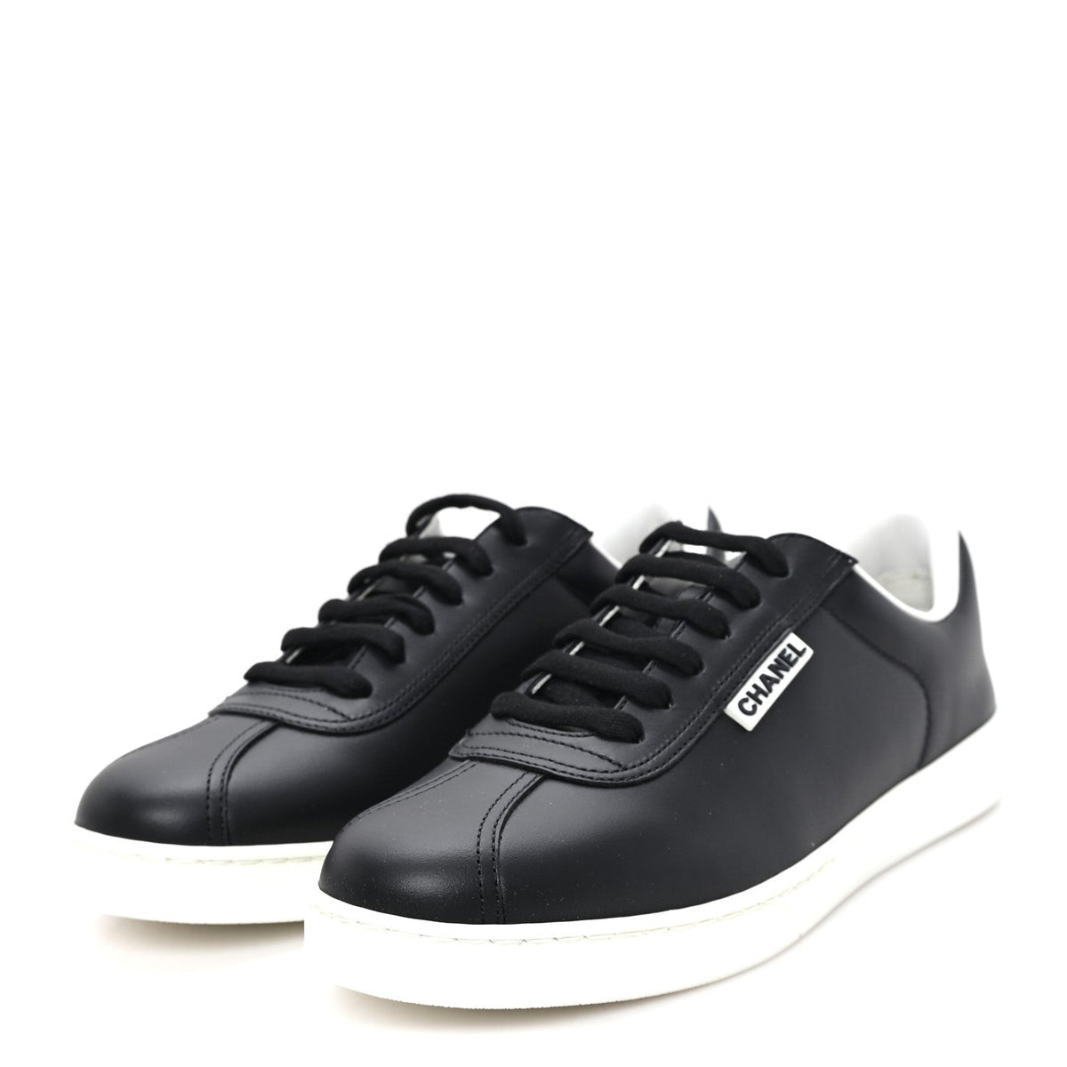 Calfskin CC Uniform Womens Sneakers 39 Black