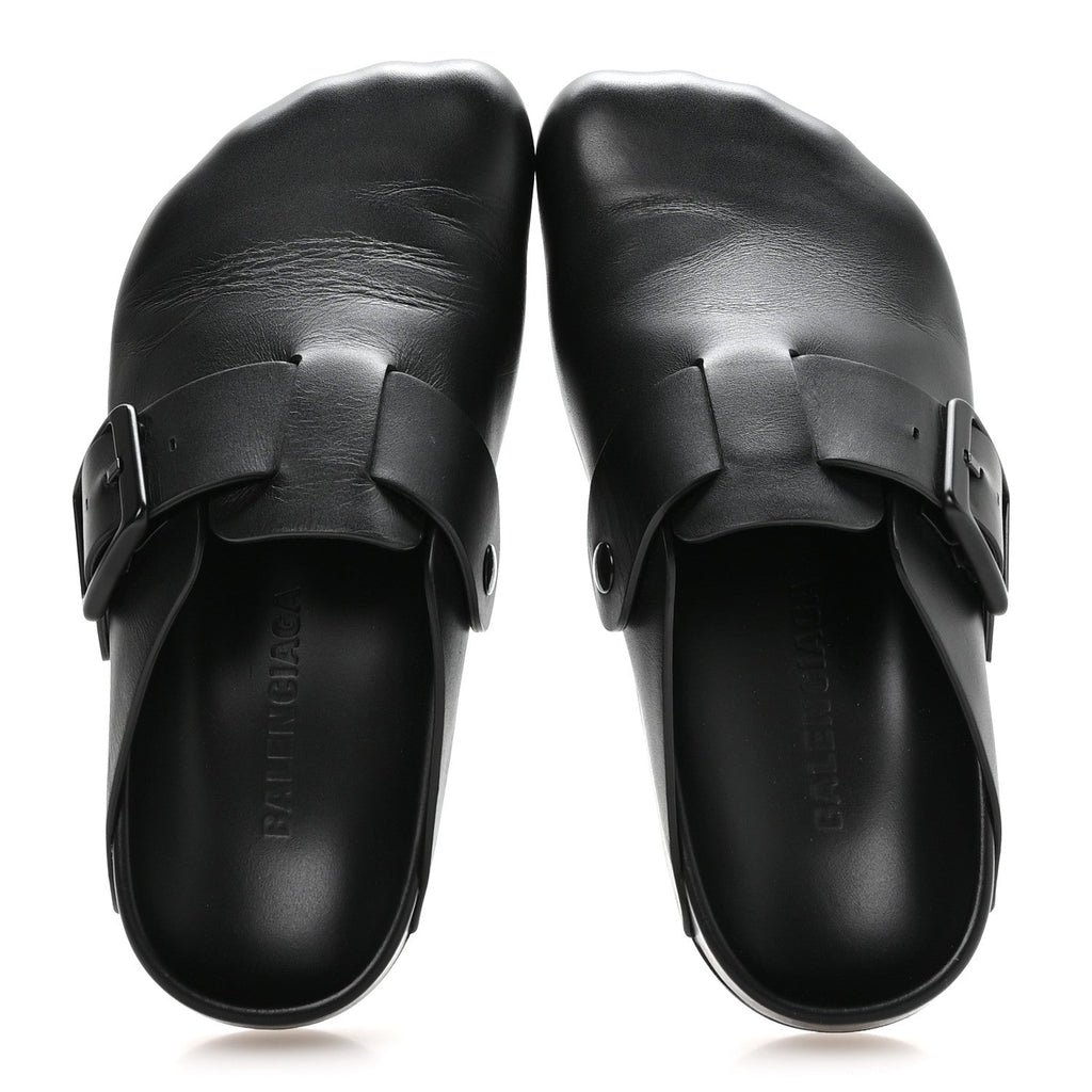 Matte Calfskin Sunday Mules 38 Black