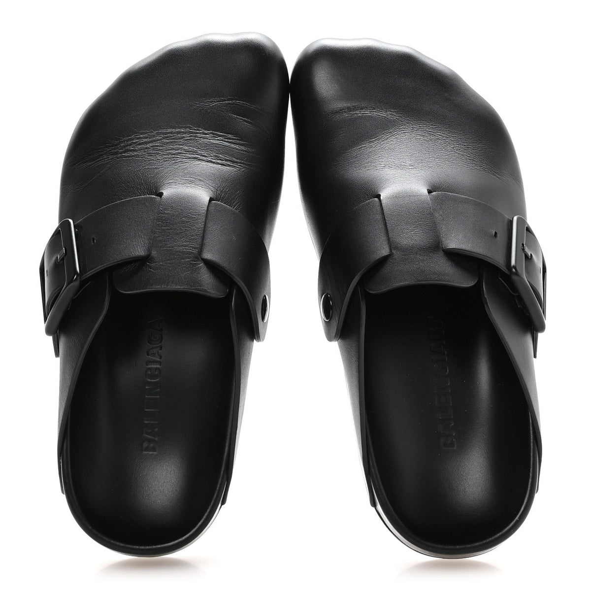 Matte Calfskin Sunday Mules 38 Black