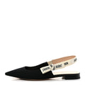 Technical Canvas Ribbon J'Adior Slingback Ballet Flats 37.5 Black