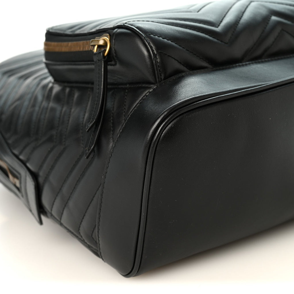 Calfskin Matelasse GG Marmont Day Backpack Black
