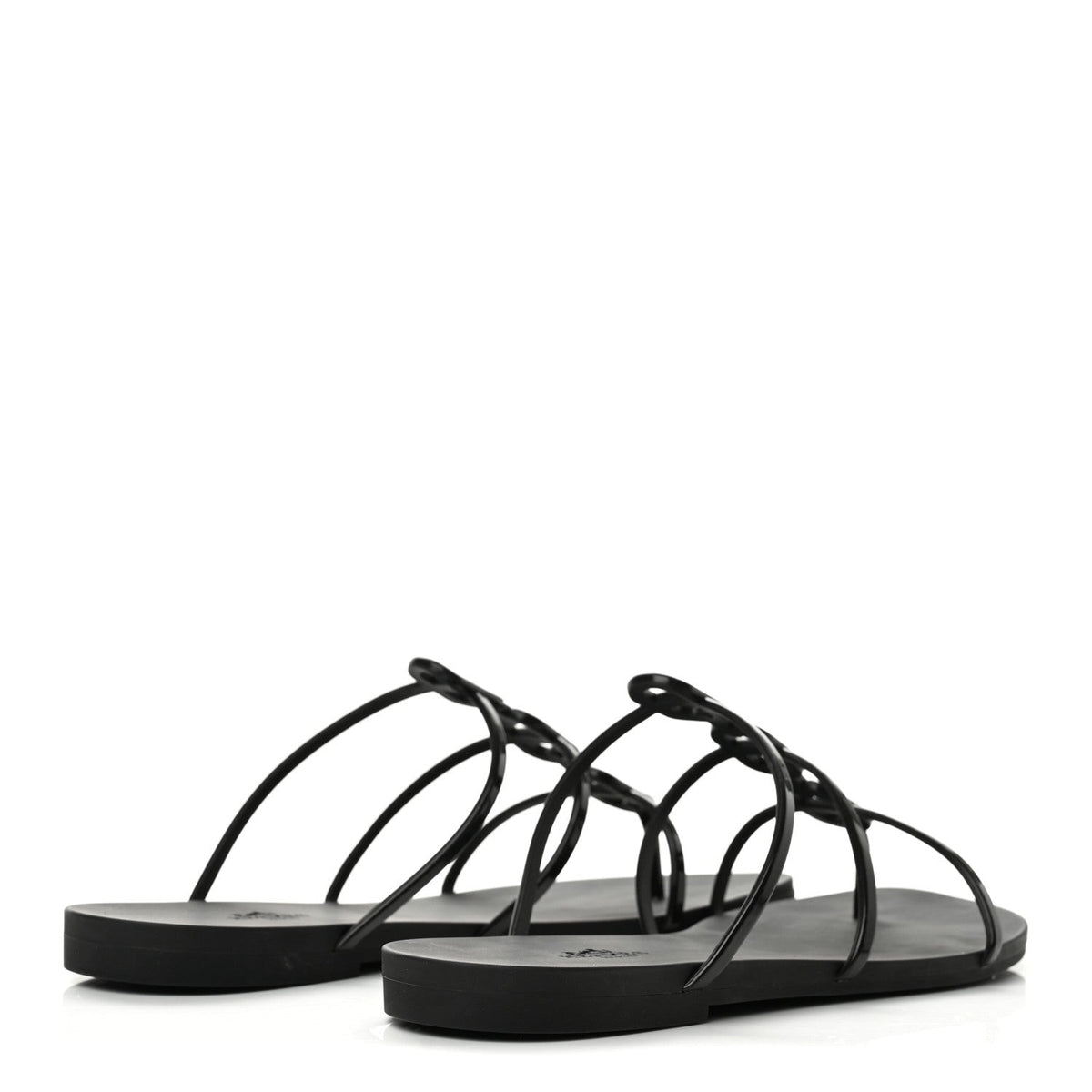 Rubber Womens Mykonos Sandals 40 Black