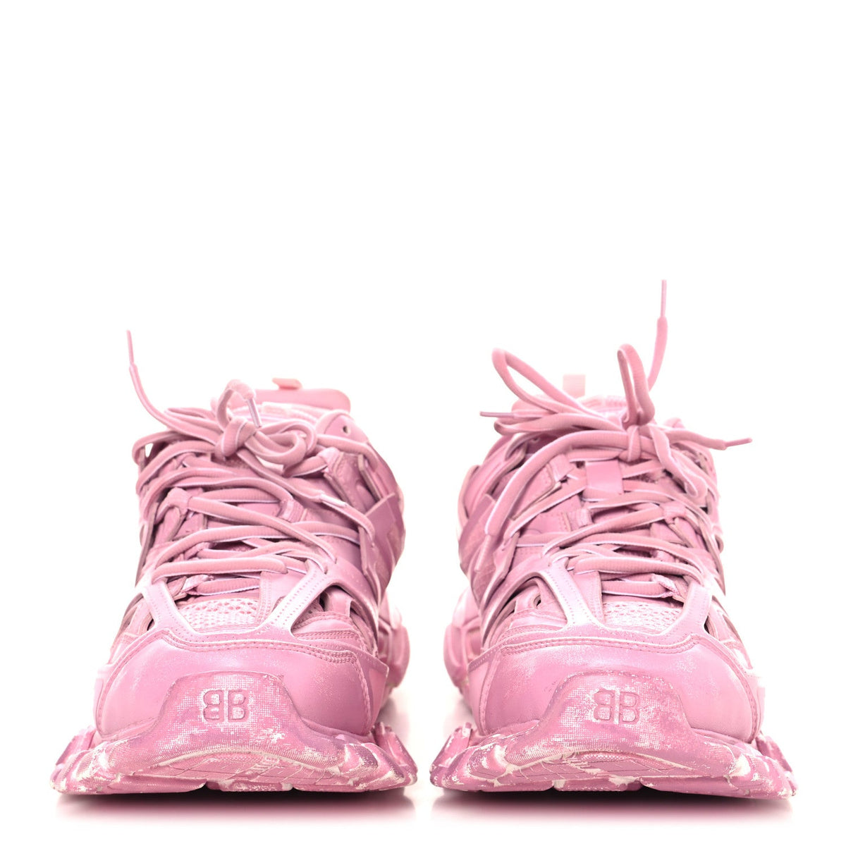 Rubber Mesh Monocolor Clear Sole Womens Track.2 Open Sneakers 41 Pink