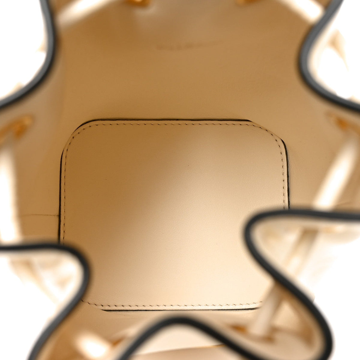 Nappa Mini VLogo Signature Bucket Bag Light Ivory
