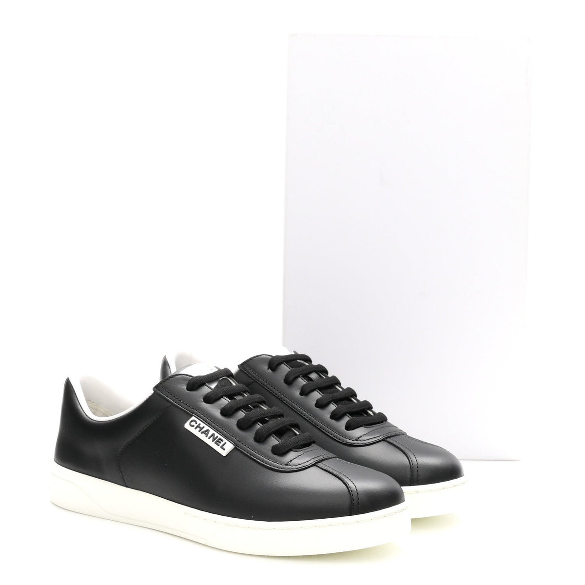 Calfskin CC Womens Sneakers 38 Black