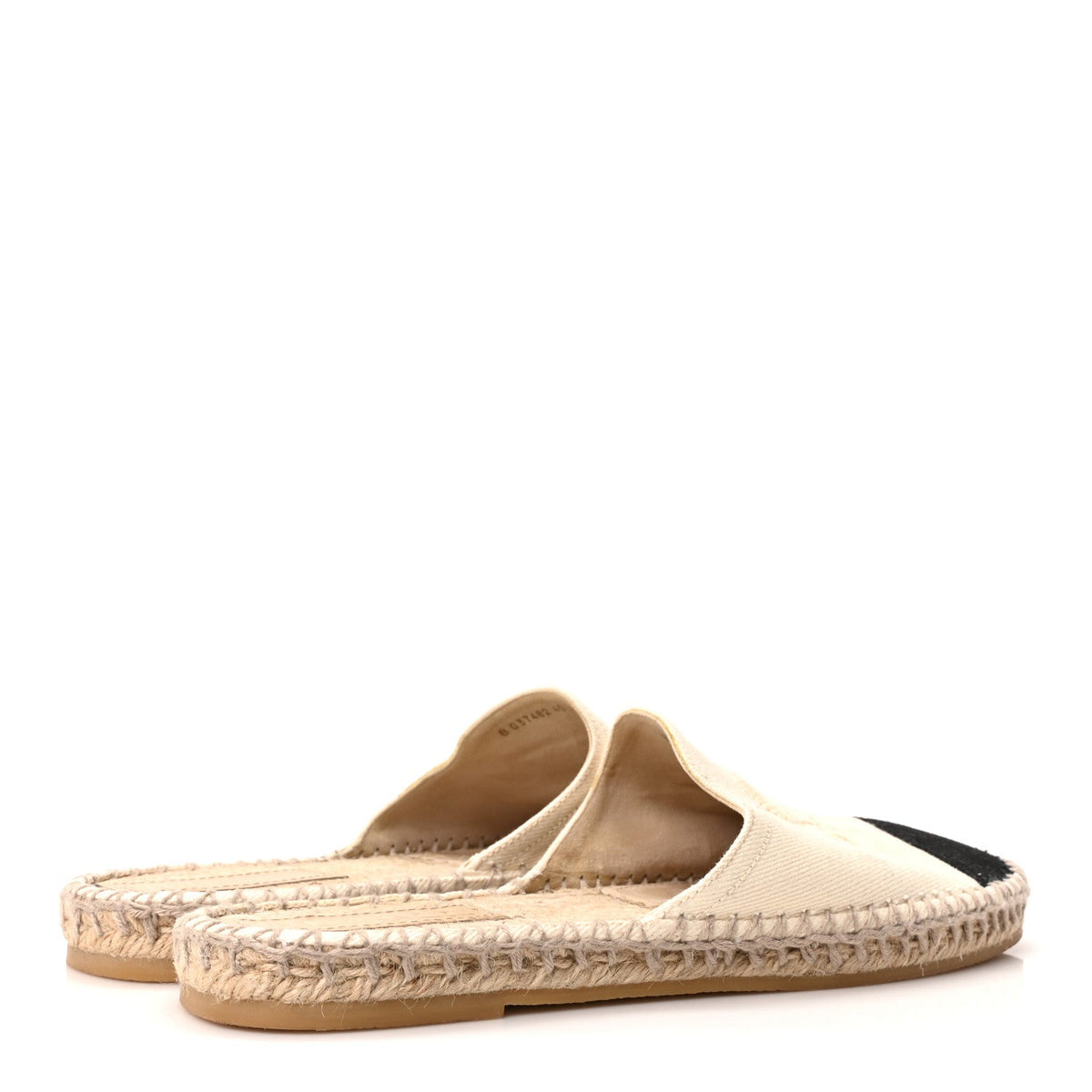Denim CC Espadrille Mules 40  White Black