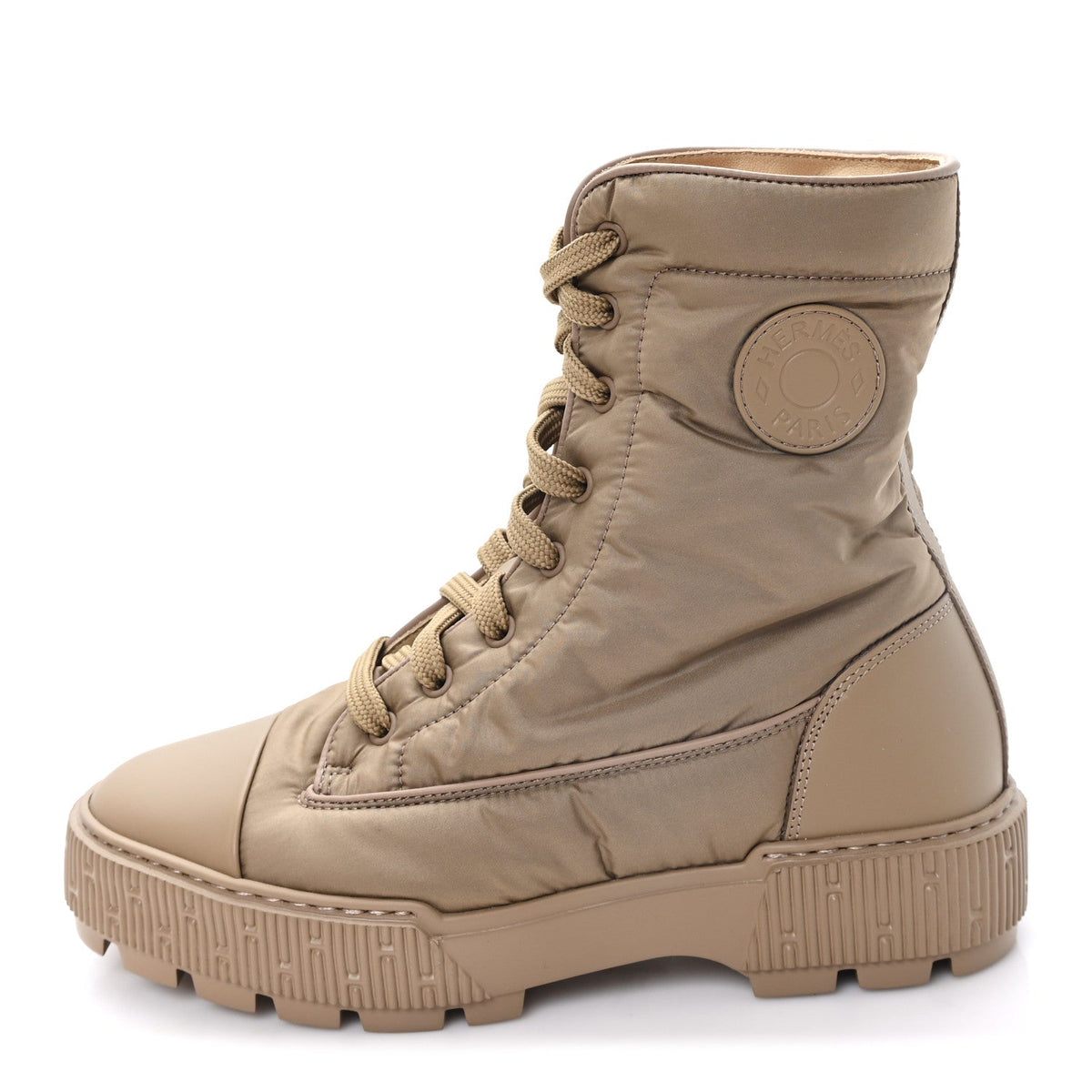 Calfskin Parachute Fresh Ankle Boots 37.5 Beige Sable