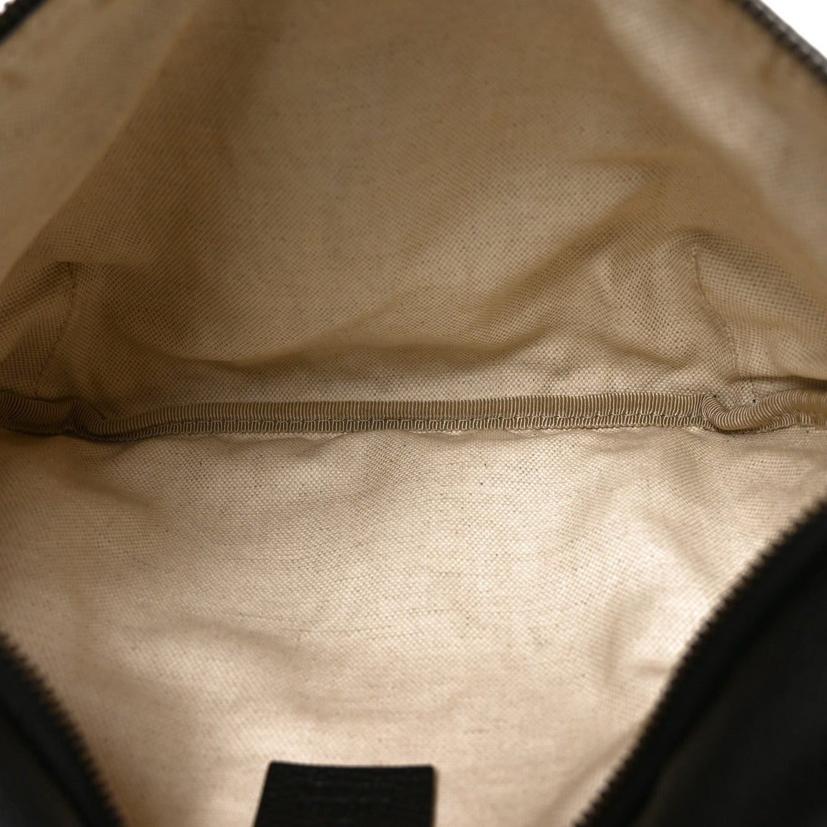 Grained Calfskin Logo Belt Bag Black