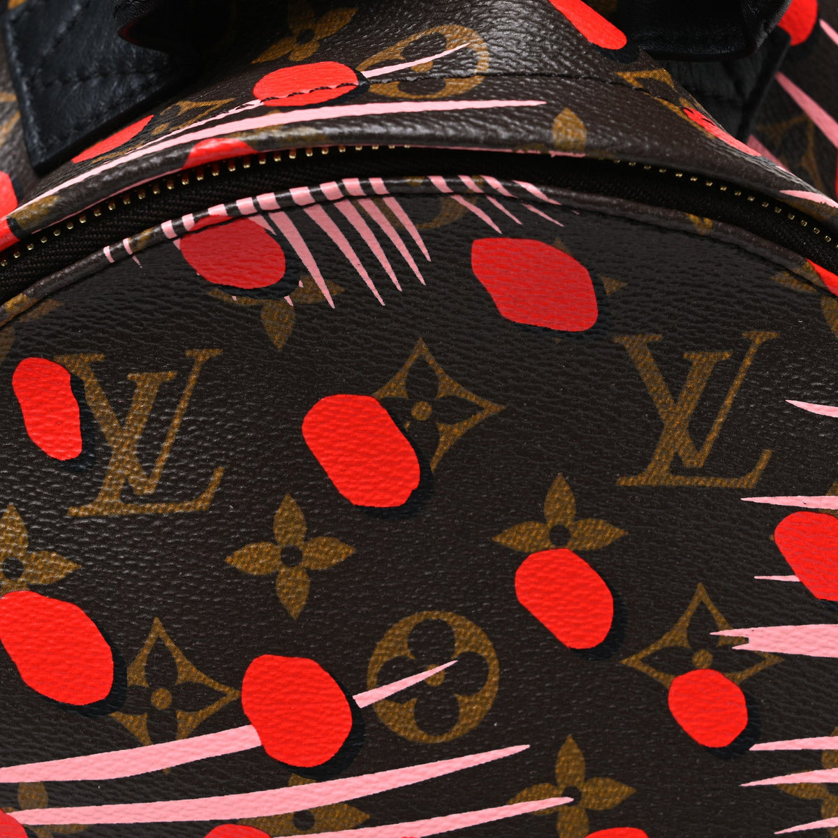 Monogram Jungle Dots Palm Springs Backpack PM Sugar Pink Poppy