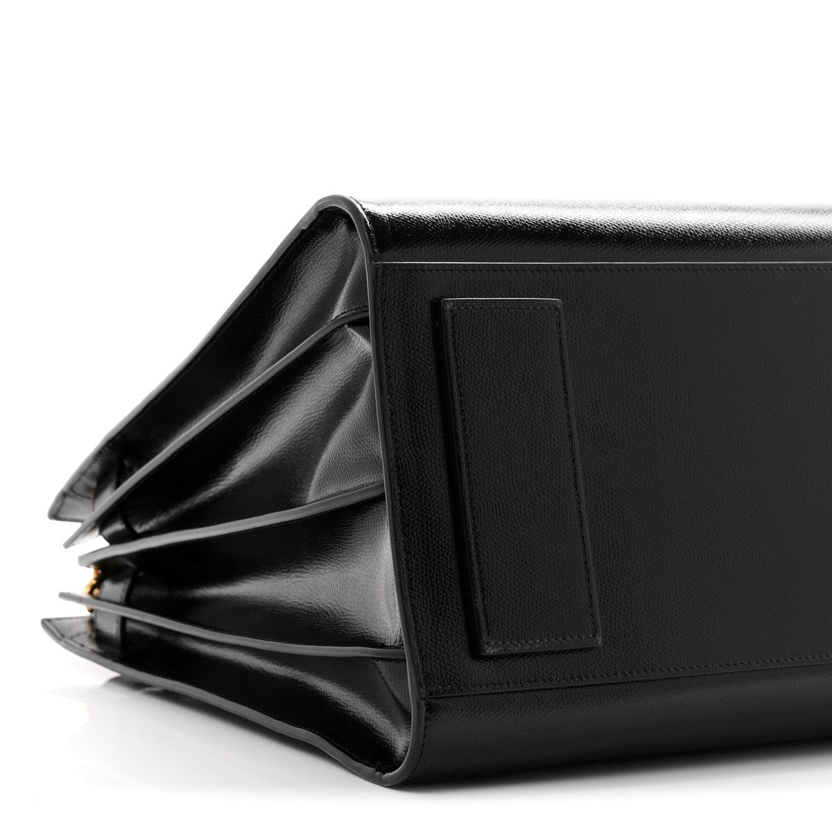 Patent Grain De Poudre Large Souple Sac De Jour Black