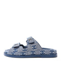 Denim CC Velcro Dad Chain CC Slide Sandals 36.5 Blue