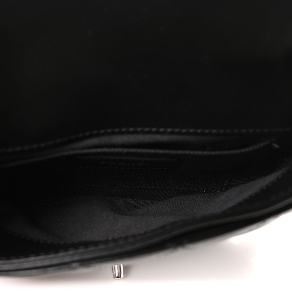 Calfskin Quilted CC Uniform Flap Belt Bag Black