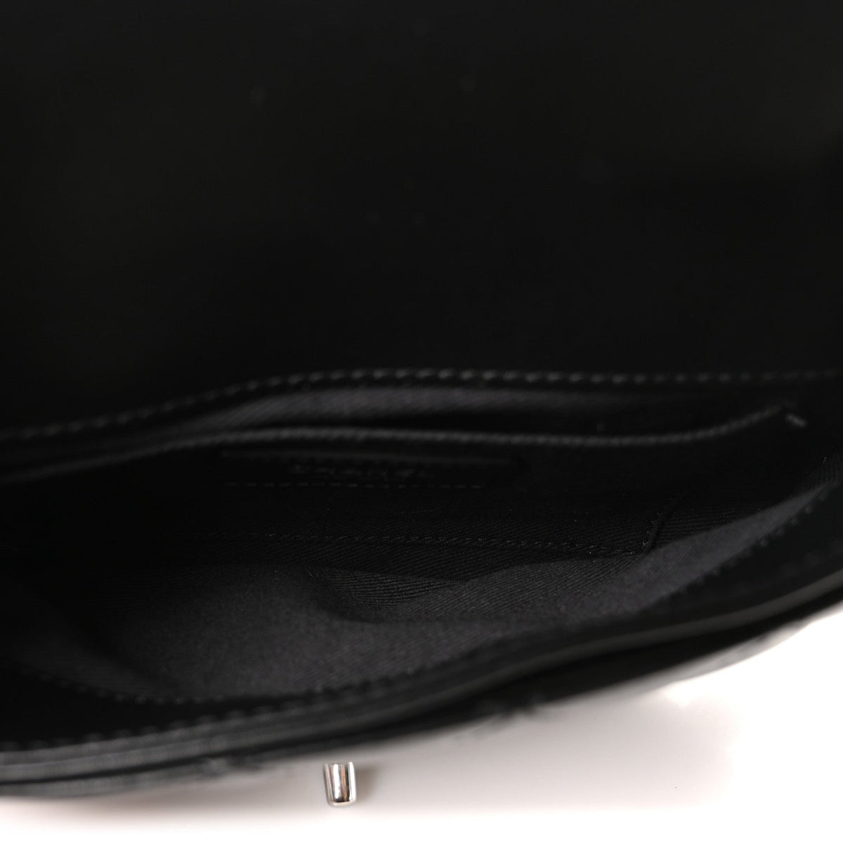 Calfskin Quilted CC Uniform Flap Belt Bag Black