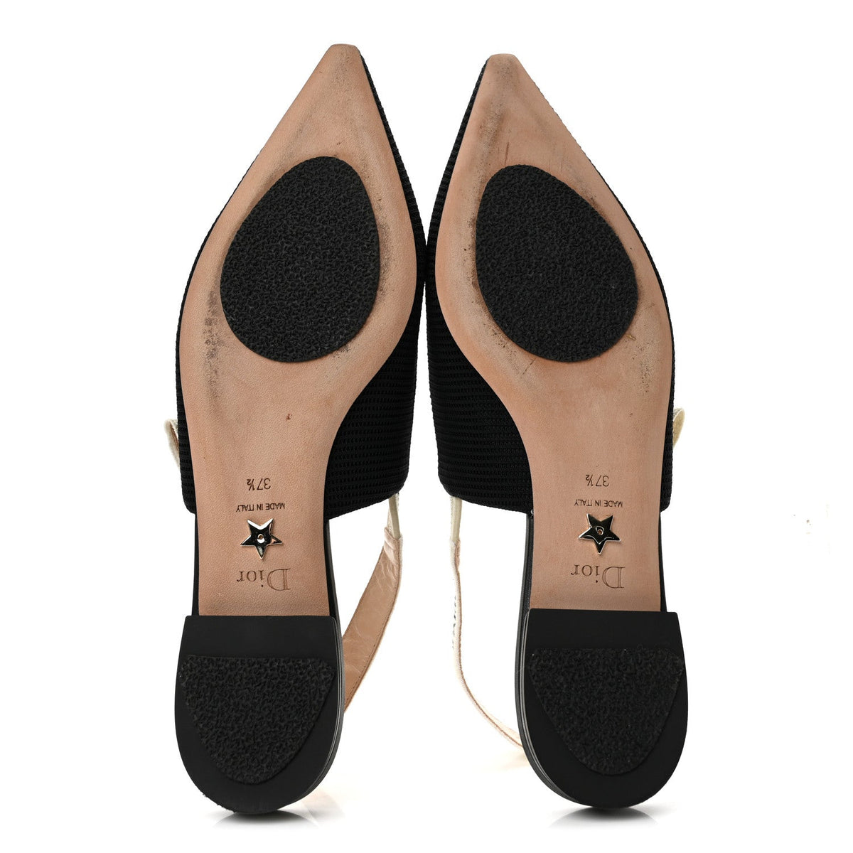 Technical Canvas Ribbon J'Adior Slingback Ballet Flats 37.5 Black