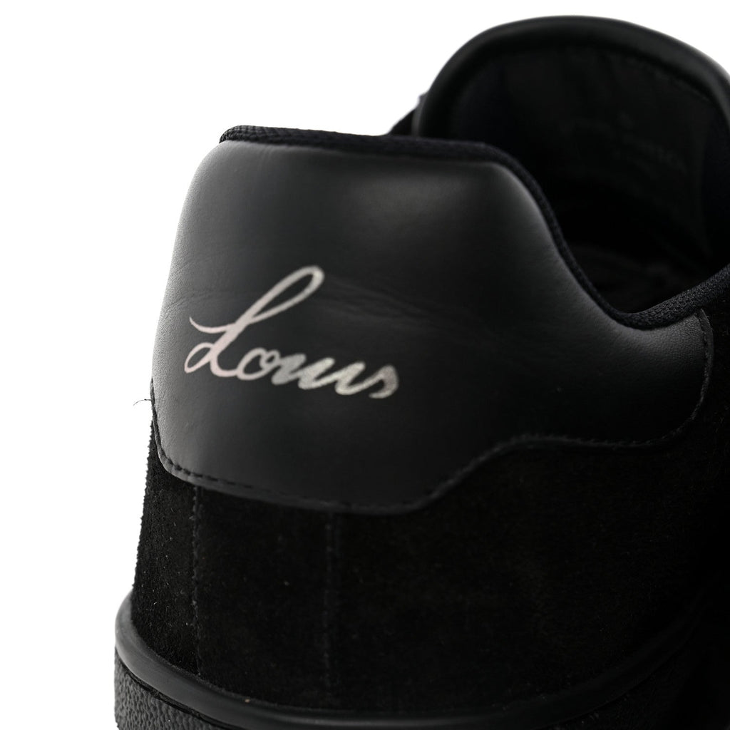 Suede Mens LV Trainer Sneakers 5.5 Black