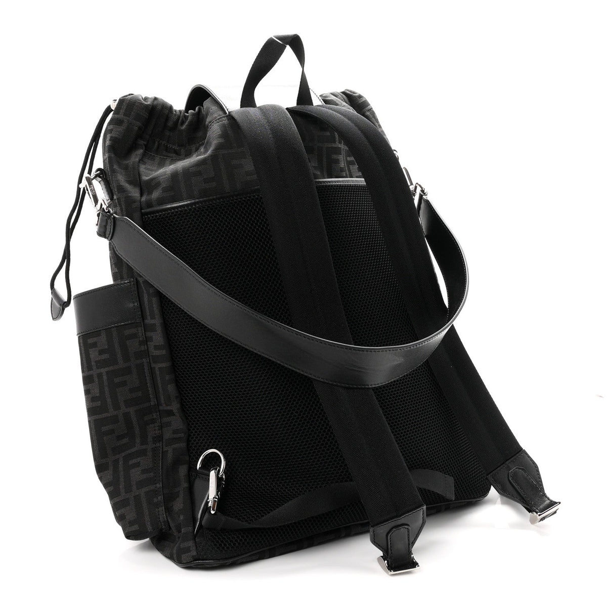 Recycled Fabric Jacquard Vitello Grace FF 1974 Large Fendi Strike Backpack Asfalto
