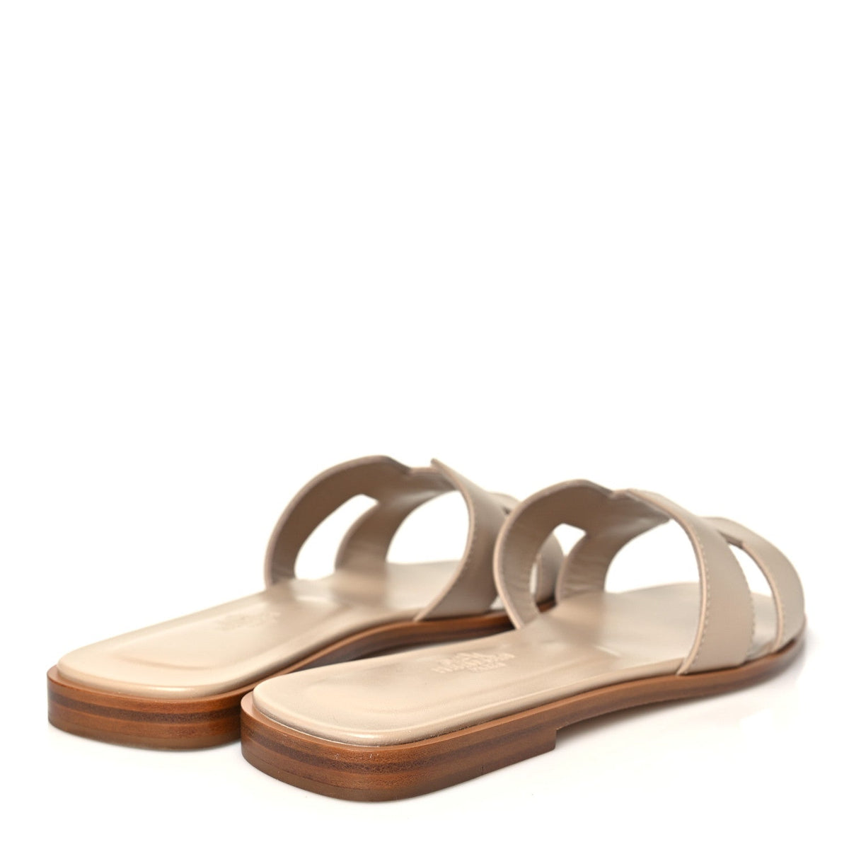 Box Calfskin Oran Sandals 37.5 Beige Nude