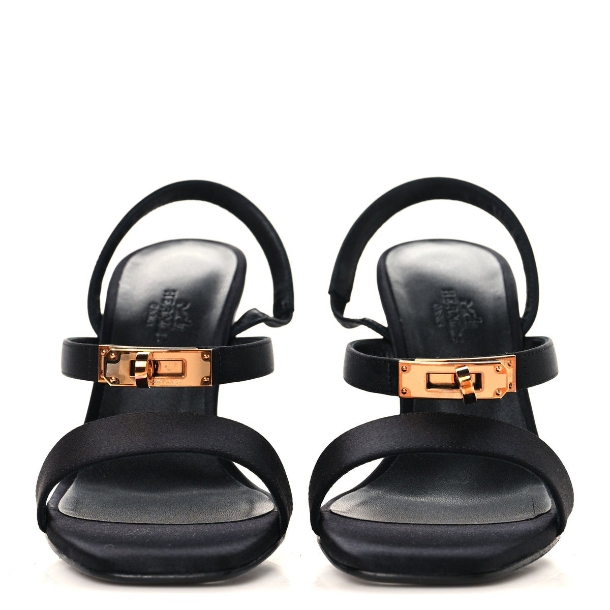 Satin Glamour 95 Sandals 36.5 Black