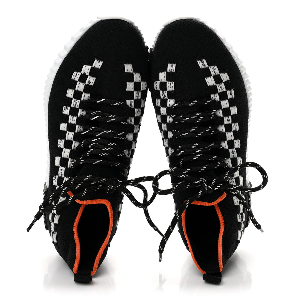 Knit Womens Flex Bolduc Sneakers 35 Black White