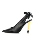 Calfskin Beauw Slingback Pumps  36.5 Black