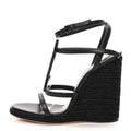 Calfskin Cassandra Espadrille 105mm Wedges 36 Black