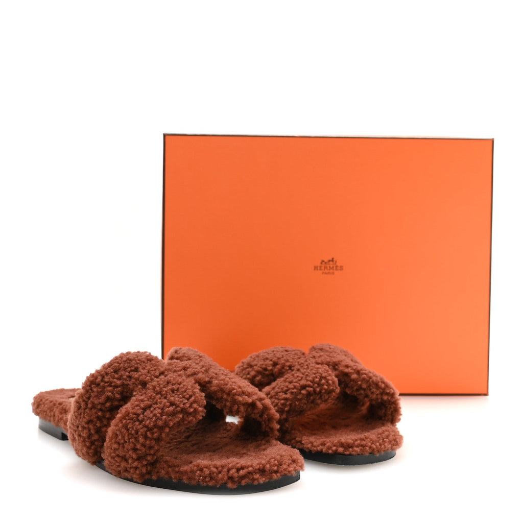 Woolskin Oran Sandals 36 Cognac